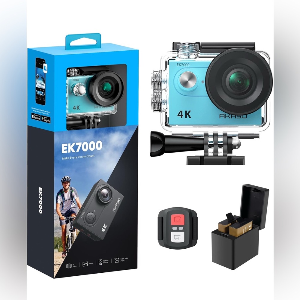EK7000 4K Action Camera - Blue